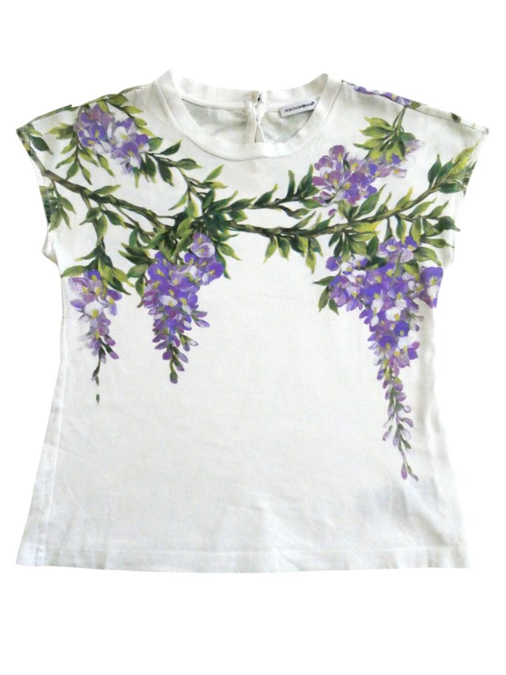DOLCE & GABBANA girls' Wisteria print teeshirt sz 7/8